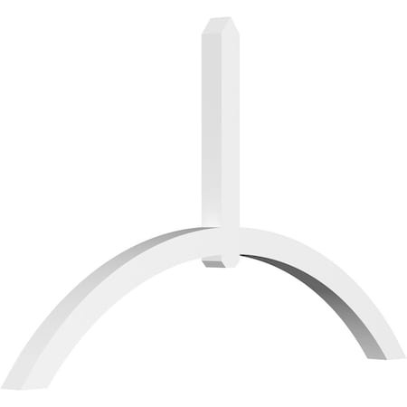 Ekena Millwork Archdale Architectural Grade PVC Gable Bracket, 84"W x 52 1/2"H x 4"D x 4"F, 15/12 Pitch GBP084X53X0404ARC00